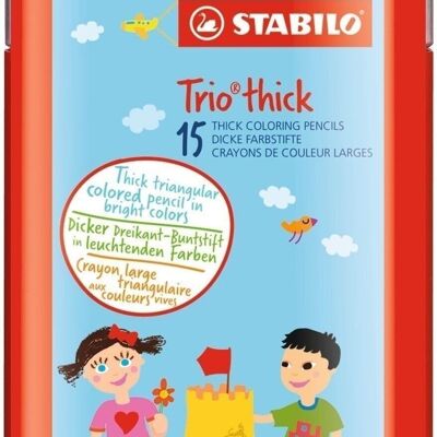 Colored pencils - Smart case x 15 STABILO Trio