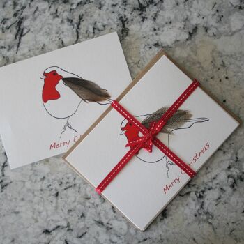 Cartes de Noël Robin Feather - Carte Robin Feather 2