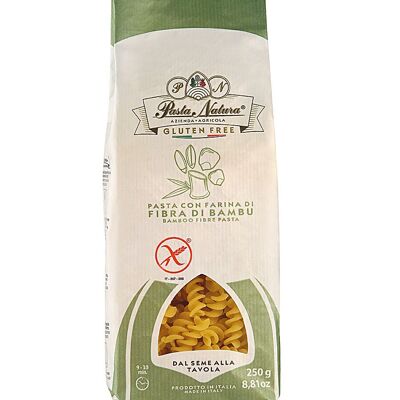 Fusilli con bambú sin gluten y vegano