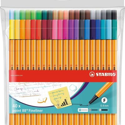 Stylos-feutres - Pochette x 40 STABILO point 88