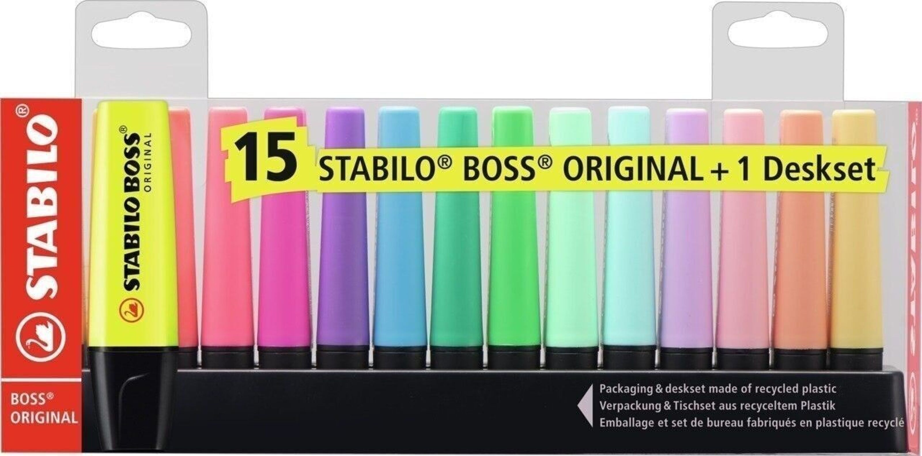 Achat Set de bureau x 15 surligneurs STABILO BOSS ORIGINAL en gros