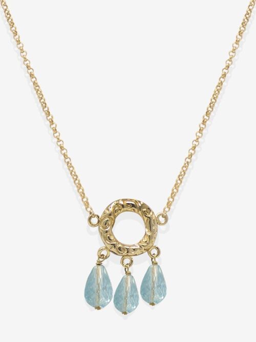 Liberty Gold Vermeil Blue Topaz Necklace