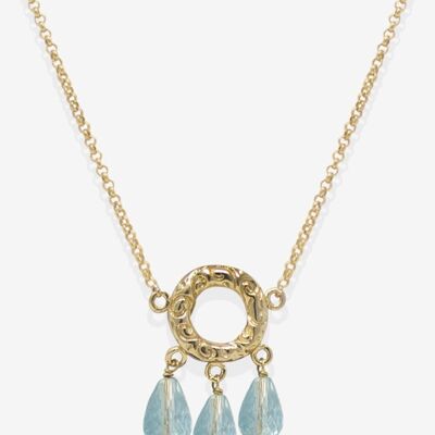 Liberty Gold Vermeil Blue Topaz Necklace