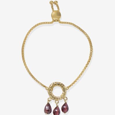 Liberty Gold Vermeil Garnet Bracelet