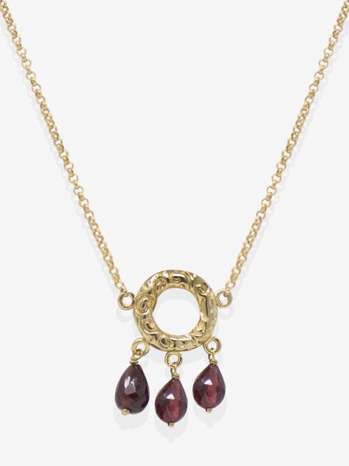 Liberty Gold Vermeil Garnet Necklace