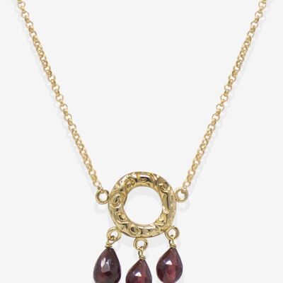 Liberty Gold Vermeil Garnet Necklace