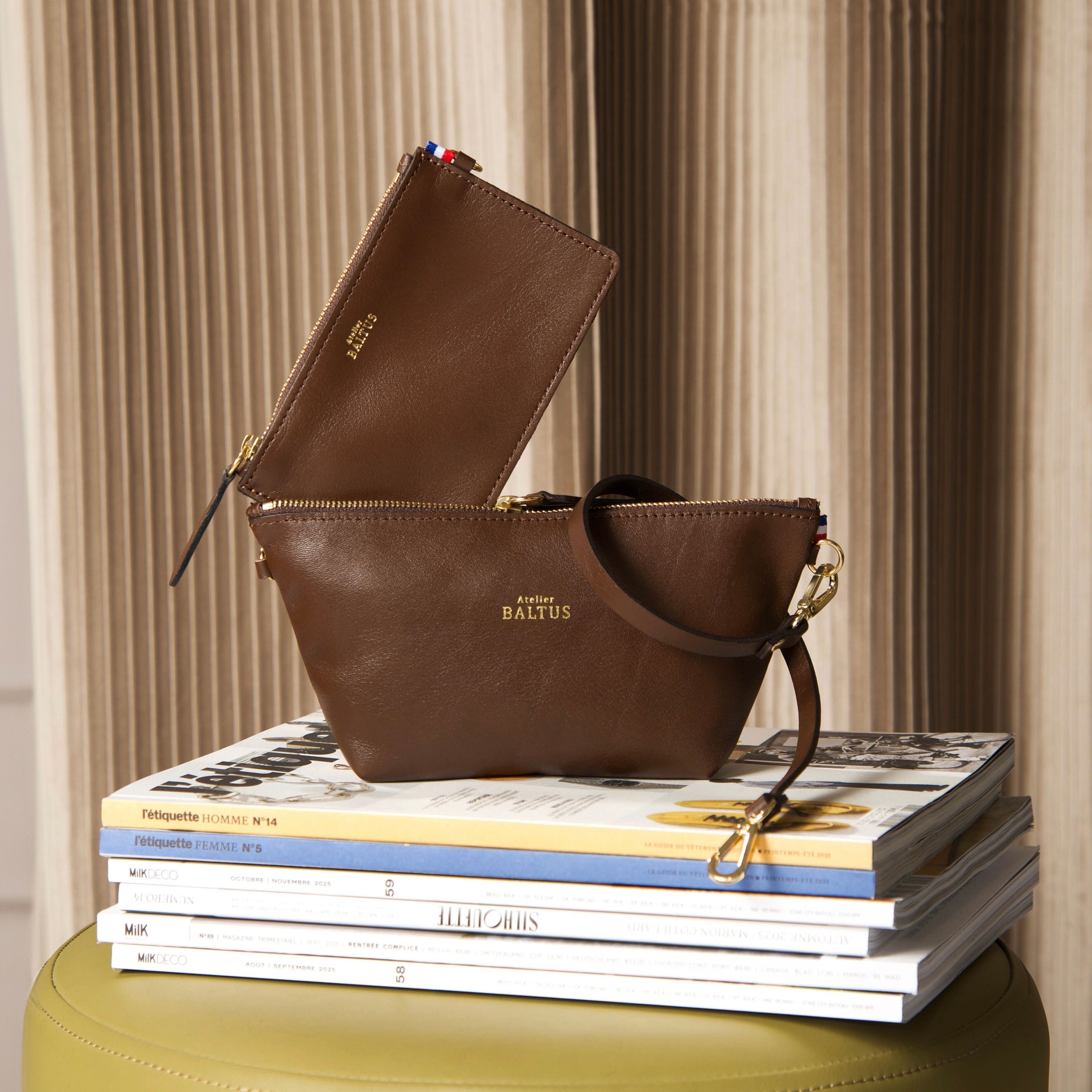 Camille-Etui aus vollnarbigem Rindsleder – 20 x 15 x 5 cm