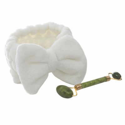 Jade Dual Ended Roller and Plush Headband Set