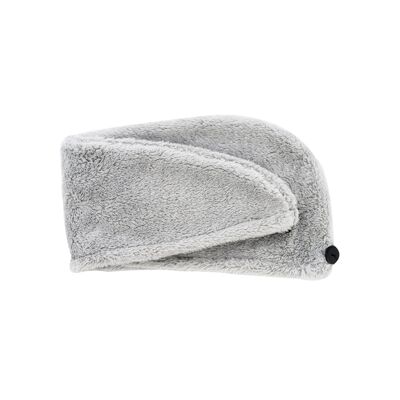 Haarturban-Handtuch – Grau