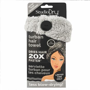 Serviette Turban Cheveux - Gris 2