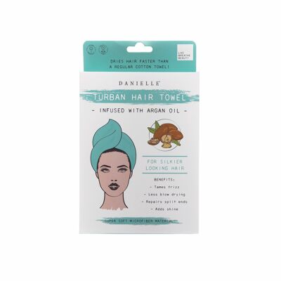 Turbante para el cabello con infusión de aceite de argán