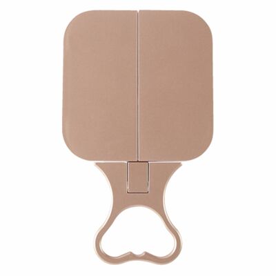 23x12cm Folding Travel Mirror - Nude - True Image