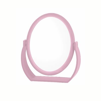 Miroir ovale rose doux au toucher 21 cm - True Image/X7 Mag