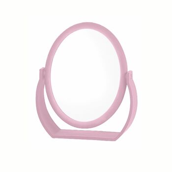Miroir ovale rose doux au toucher 21 cm - True Image/X7 Mag