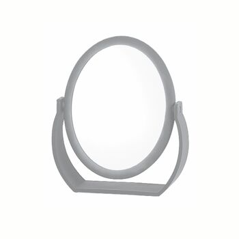 Miroir ovale gris doux au toucher 21 cm - True Image/X7 Mag 1