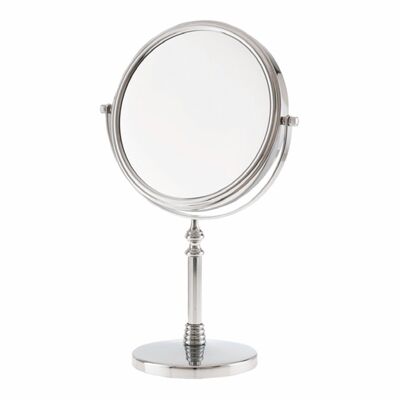 36.5cm Round Chrome Vanity Mirror - True Image/X10 Mag