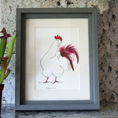 Oh Dear Hen Mini Print