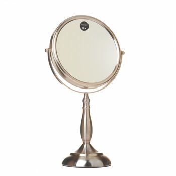 Miroir de courtoisie en nickel satiné 10X (B) 1