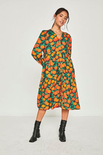 Robe courte fauve orange 3