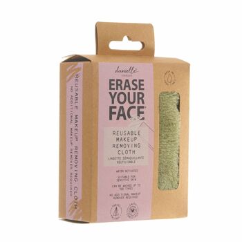 Lingette démaquillante Erase Your Face - Vert 2