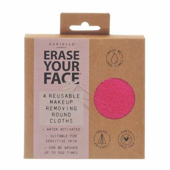 Tampons démaquillants circulaires Erase Your Face Eco 4PK - Bright 2