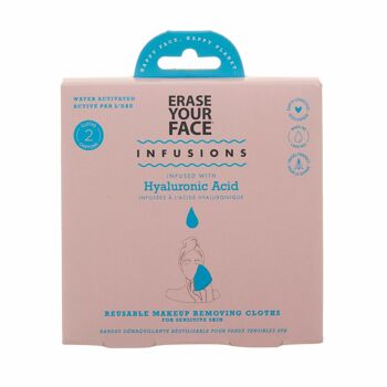 Lingettes démaquillantes infusées Erase Your Face - Acide hyaluronique 2PK 3