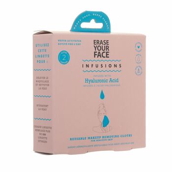 Lingettes démaquillantes infusées Erase Your Face - Acide hyaluronique 2PK 7