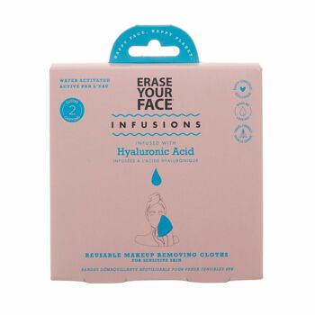 Lingettes démaquillantes infusées Erase Your Face - Acide hyaluronique 2PK 8