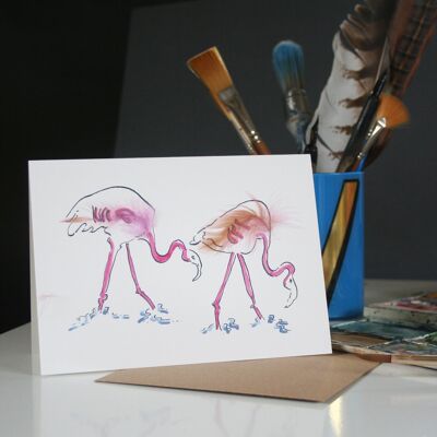 Flamingo Cards - Walking Flamingo
