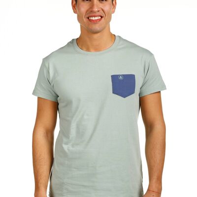 Camiseta Bolsillo Hombre Nv1Cbolsillo-Verde