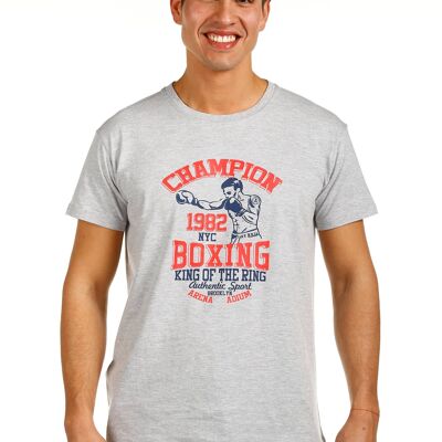 Camiseta Boxing Hombre The Time Of Bocha Nv1Cboxing-Gris