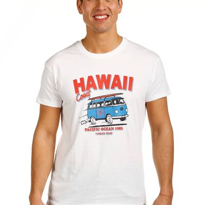 Camiseta Hawaii Hombre The Time Of Bocha Nv1Chawaii-Blanco