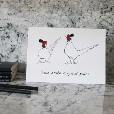 Pheasant Cards - Great pair Pheasant