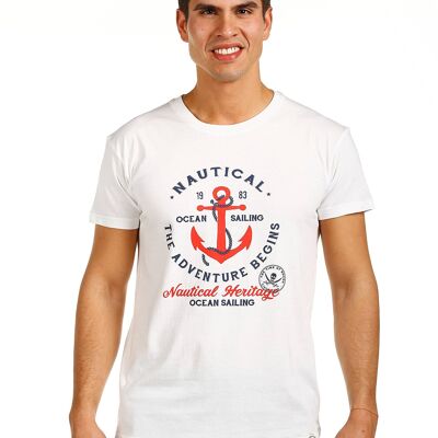 Camiseta Nautic Hombre The Time Of Bocha Nv1Cnautic-Blanco