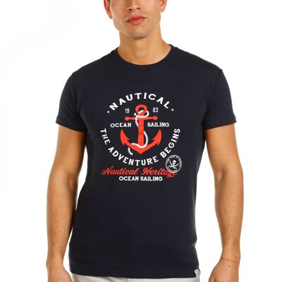 Camiseta Nautic Hombre The Time Of Bocha Nv1Cnautic-Marino