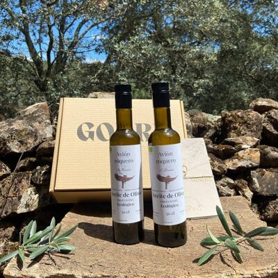 Box of 2 bottles of organic extra virgin olive oil