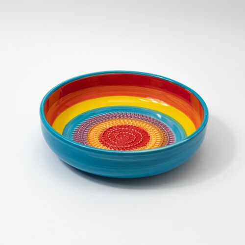Plato de cerámica rallador de queso y alimentos / Multicolor - Iris