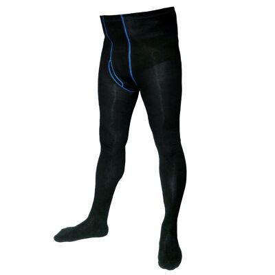 Tights for Men >>Colorful Seam: Royal Blue<<