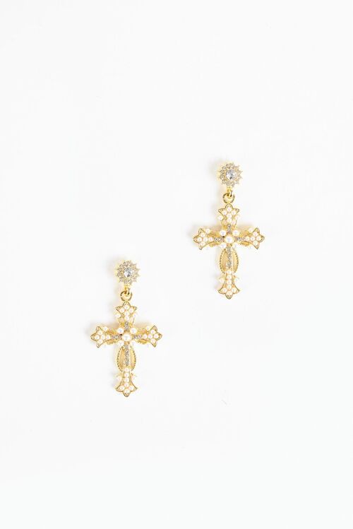 Vintage Cross Earrings