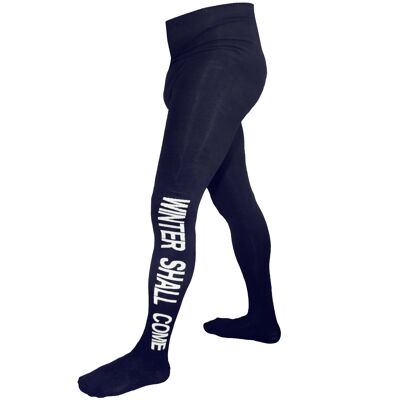 Tights for Men >>Winter Shall Come: Navy and White<<