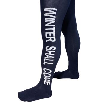 Collants Homme >>Winter Shall Come : Marine et Blanc<< 2