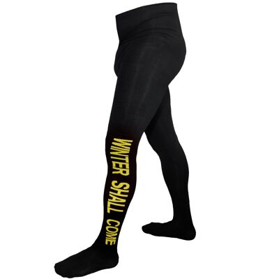 Tights for Men >>Winter Shall Come: Black and Yellow<<