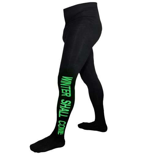 Tights for Men >>Winter Shall Come: Black and Green<<