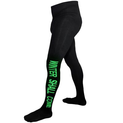 Tights for Men >>Winter Shall Come: Black and Green<<