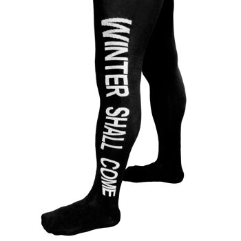 Collants pour Homme >>Winter Shall Come : Noir et Blanc<< 2