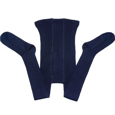 Collant in Cotone a Coste per Uomo >>Navy<<