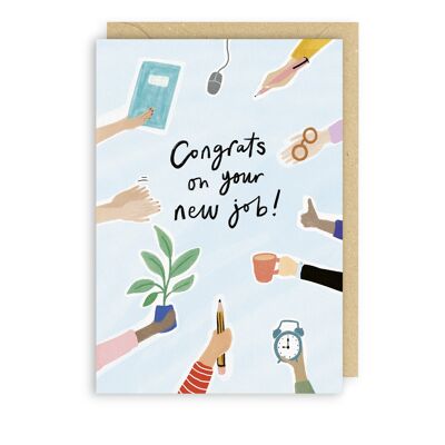 NUOVO LAVORO Congratulazioni card