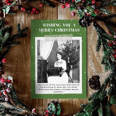 Windy Madeline – Weihnachtskarte mit einem Geschenk aus Samen