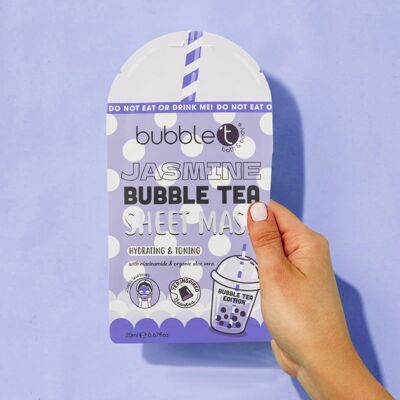 Maschera idratante in tessuto al gelsomino - Bubble Tea Edition (20ml)