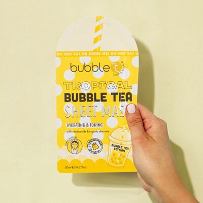 Maschera in tessuto idratante tropicale - Bubble Tea Edition (20 ml)